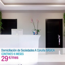Domiciliación de Sociedades A Coruña BÁSICA (6 MESES)