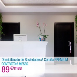 Domiciliación de Sociedades A Coruña PREMIUM (CONTRATO 6 MESES)