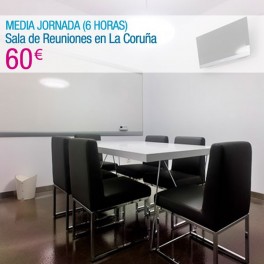 Media Jornada (6 horas) de Sala de Reuniones en La Coruña